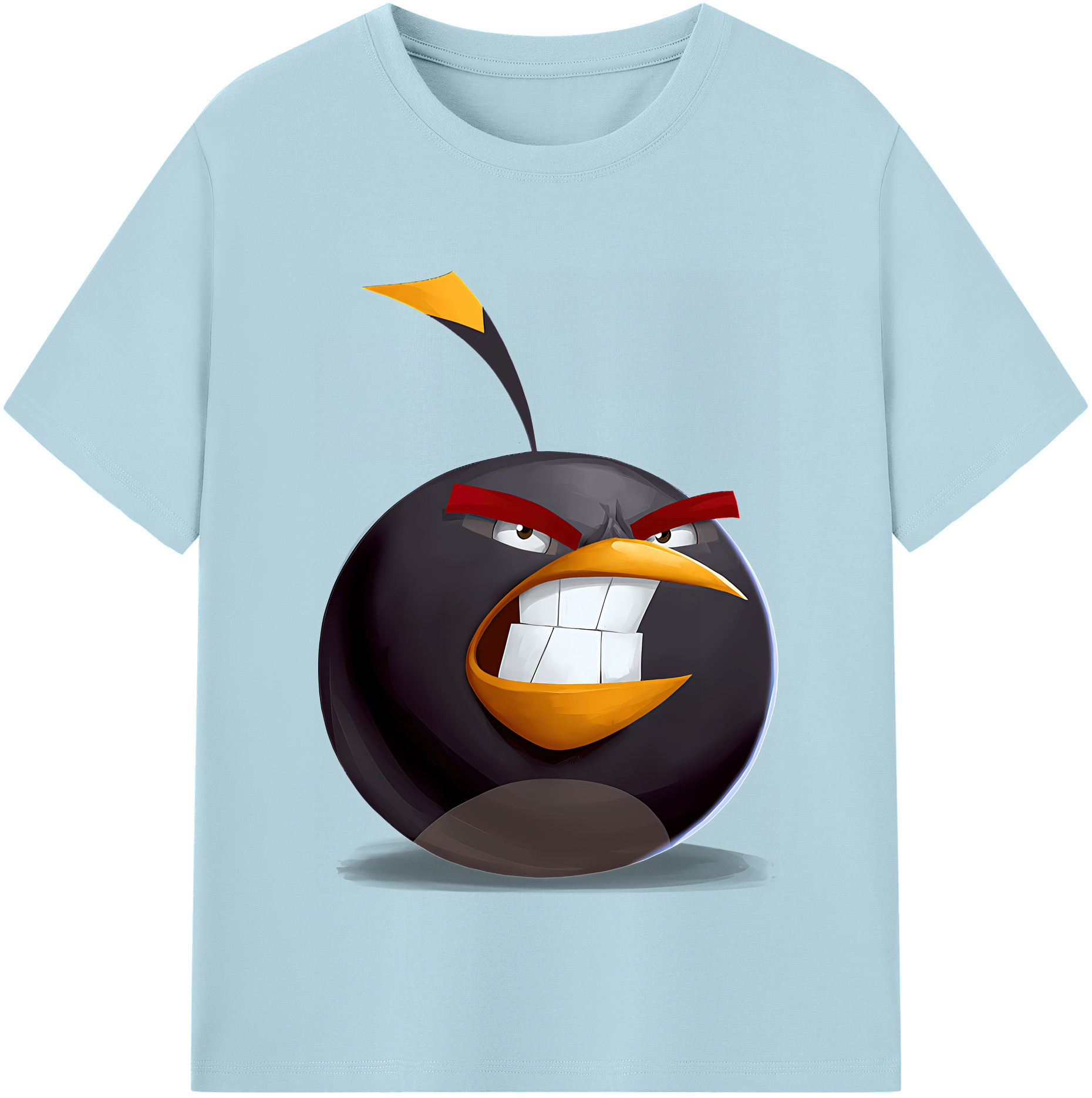 （画像用） Angry Birds アングリーバード 綿100％半袖Tシャツ（フロントプリント）